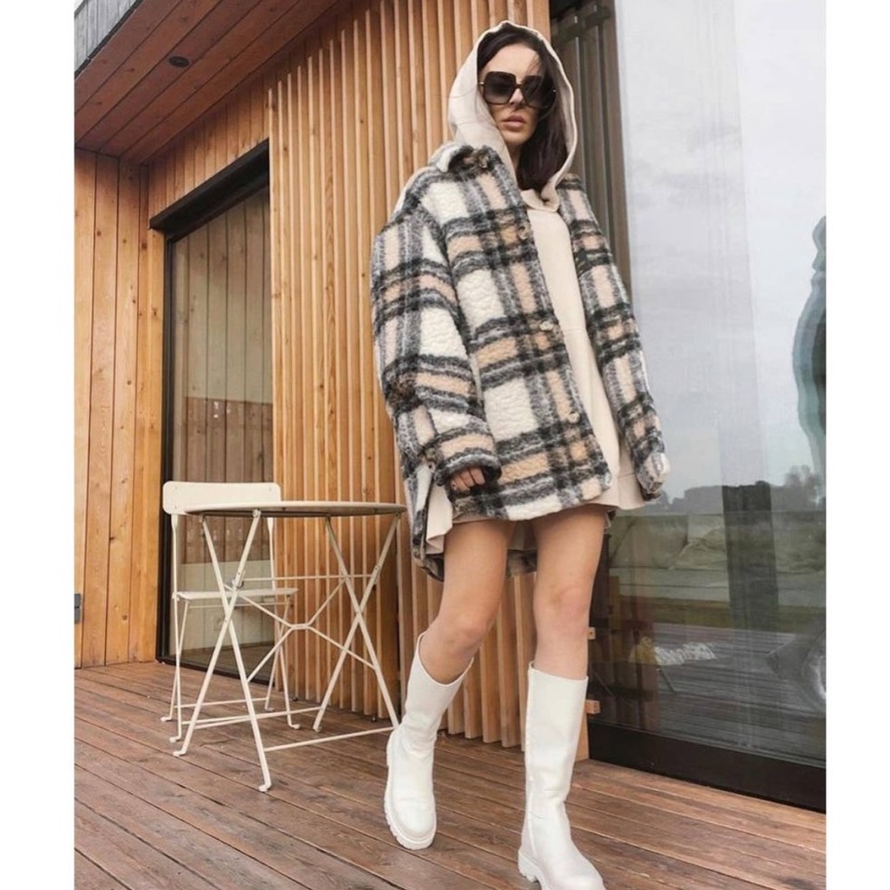 H&M faux shearling shacket